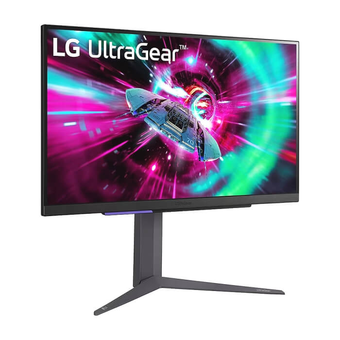 LG 27GR93U-B, 27", UltraGear IPS 1ms, AG, UHD 4K (3840x2160), 144Hz, HDR 400, 1000:1, 400cd/m2, DCI-P3 95%, USB3.0 (1up/2down), VRR, AMD Free-sync, NVIDIA G-Sync, HDMI, DisplayPort, Height Adjustable, Pivot, Tilt, Headphone Out, Black ID 65094 (тъмнейл - 3)