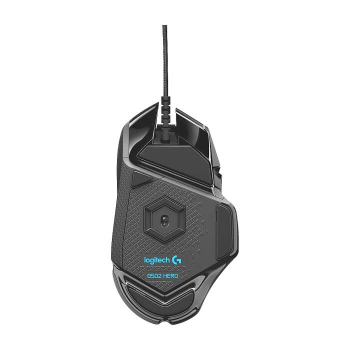 Logitech G502 Mouse, Lightsync RGB, HERO 25K DPI Sensor, 400 IPS, 5x3.6g Optional Weights, 11 Programmable Buttons, 114g, Black (тъмнейл - 5)