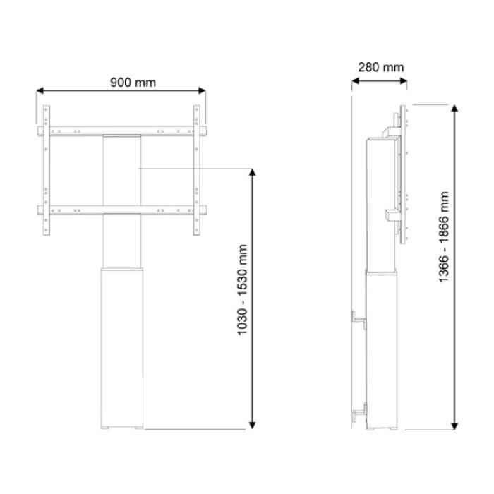 Neomounts by NewStar Motorised Floor Stand/Wall Mount - VESA 200x200 up to 800x600 ID 66673 (тъмнейл - 2)