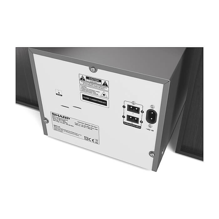 Sharp Audio Systems XL-B517D(BK), HI-FI MICRO SYSTEM, 45W total max power output, DAB+ and FM tuner with RDS, Bluetooth v5.0, CD player, USB playback, 3.5mm Aux-in / line-in, Headphone jack, wooden speaker, Black (тъмнейл - 4)