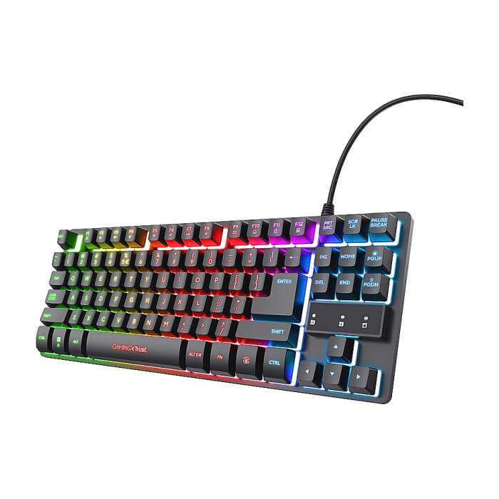 TRUST GXT833 Thado TKL Keyboard, Black US (тъмнейл - 2)