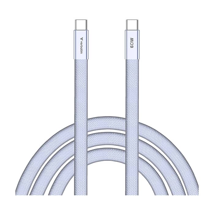 Verbatim Sync & Charge SoftTouch USB-C to C cable 60W 120 cm - Purple на супер цена