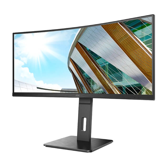 AOC CU34P2A, 34" Curved 1500R, VA, WLED, 3440x1440@100Hz, 4ms GtG, 1ms MPRT, 300cd m/2, 3000:1, 50M:1 DCR, Adaptive Sync, FlickerFree, Low Blue Light , 3Wx2, Tilt, Height Adju ID 91512 (тъмнейл - 3)