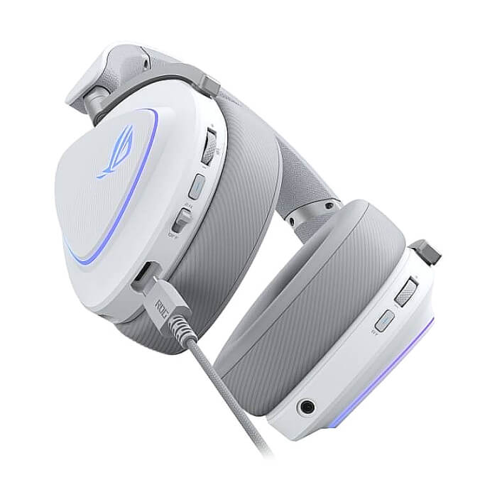 Asus ROG Delta II Wireless Gaming Headset ( BT, ROG SpeedNova 2.4GHz, 3.5mm, 50mm Titanium-Plated Drivers, 10mm Super-Wideband Mic, 110HR, DualFlow Audio, For PC, Switch, PS5, Xbox ID 90877 (тъмнейл - 5)
