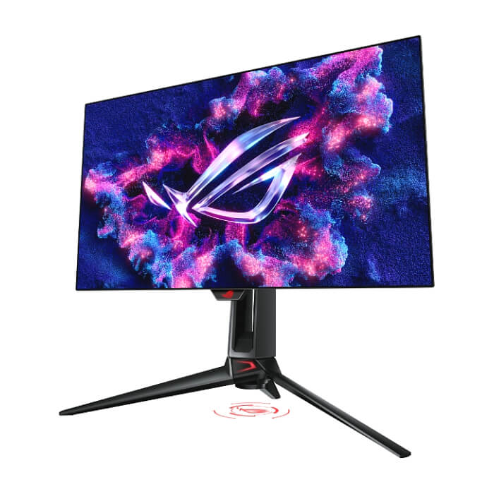 Asus ROG Swift OLED PG27AQDP Gaming monitor 27 ", WOLED panel, 480 Hz (above 360Hz), 0.03 ms (GTG), FreeSync Premium, custom heatsink, ASUS OLED Care+, AI Assistant, VESA Disp ID 88290 (тъмнейл - 2)