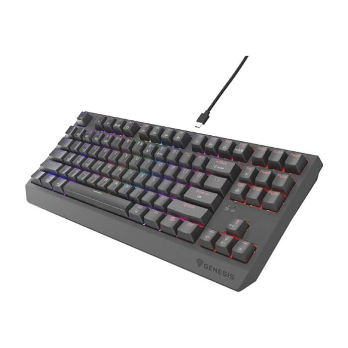 Genesis Gaming Keyboard Thor 230 TKL Wireless US Black RGB Mechanical Outemu Silent Lemon (тъмнейл - 4)