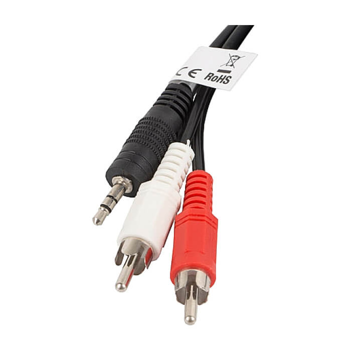Кабел - Lanberg mini jack 3.5mm (M) 3 pin -> 2X RCA (chinch) (M) cable 2m ID 72588 на супер цена от GT Computers Кабел - Lanberg mini jack 3.5mm (M) 3 pin -> 2X RCA (chinch) (M) cable 2m ID 72588 на супер цена