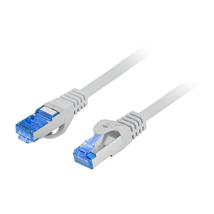 Кабел - Lanberg patch cord CAT.6A FTP LSZH CCA 20m Fluke Passed, grey ID 72311 (тъмнейл - 2)