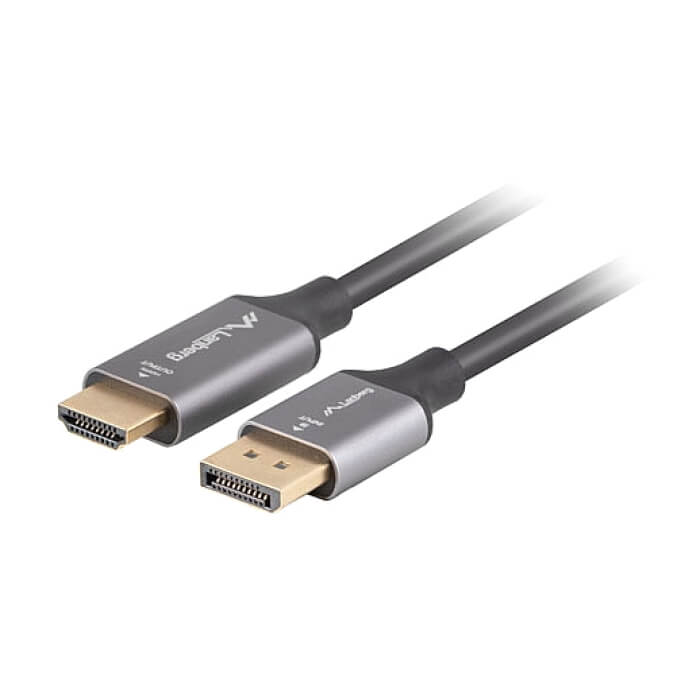 Lanberg display port (M) -> HDMI(M) cable 1.8m, black ID 91684 (тъмнейл - 2)