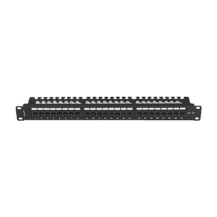 Lanberg patch panel 24 port 1U 19" CAT.5e utp with cable organizer black ID 86970 (тъмнейл - 4)
