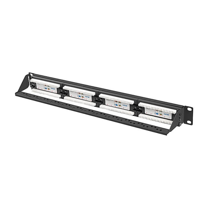 Lanberg patch panel 24 port 1U 19" CAT.6a utp black ID 86964 (тъмнейл - 3)