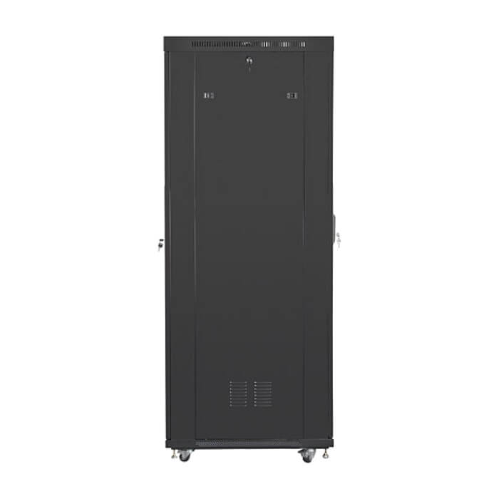 Lanberg rack cabinet 19" free-standing 42U/800x1000 (flat pack) with glass door lcd black v2 ID 87180 на супер цена