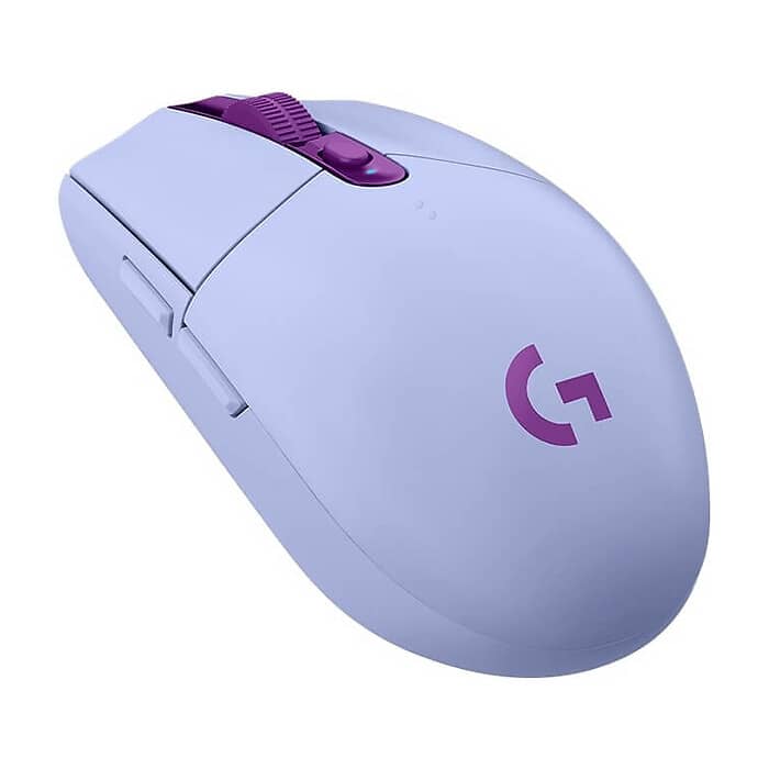 Logitech G305 Wireless Mouse, Lightsync RGB, Lightspeed Wireless, HERO 12K DPI Sensor, 400 IPS, 6 Programmable Buttons, Lilac (тъмнейл - 2)