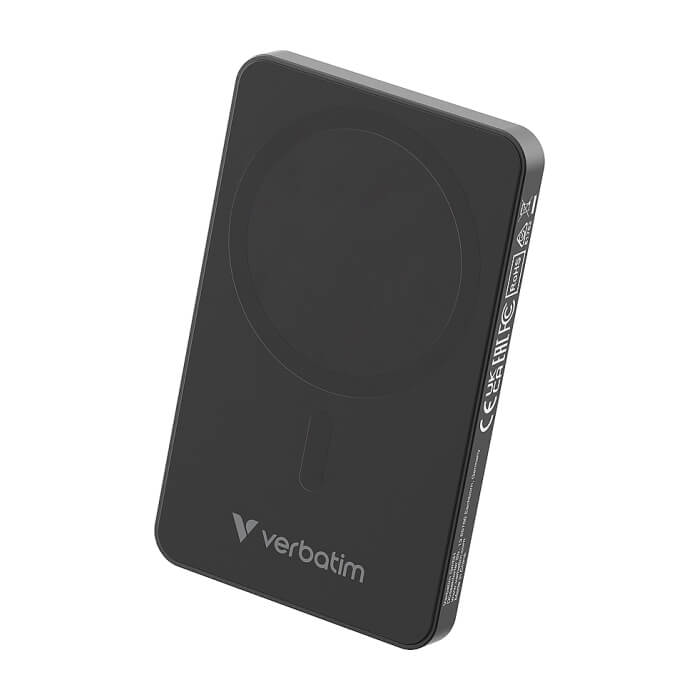 Verbatim Charge 'n' Go Essentials Power Bank Magnetic Wireless 5000mAh Black ID 85396 (тъмнейл - 2)