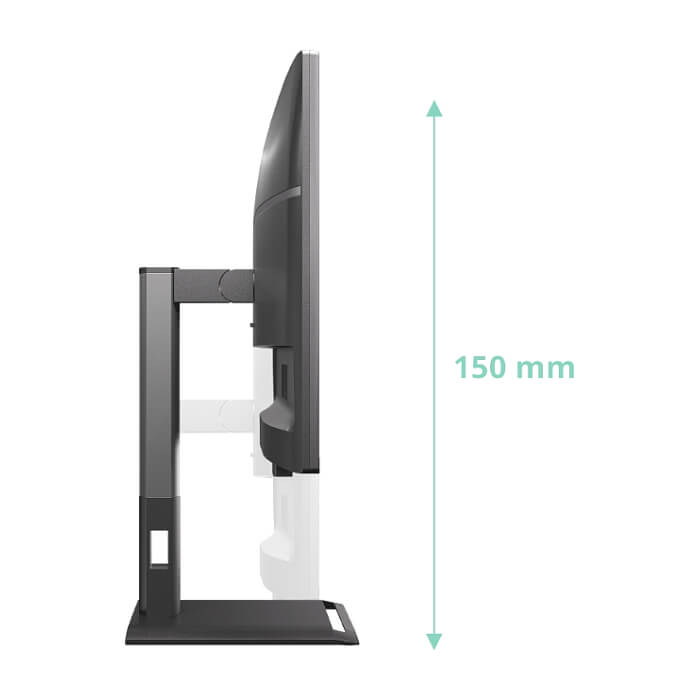 AOC Q27P4U, 27" IPS WLED, 2560x1440@120Hz, 4ms GtG, 350cd m2, 1500:1, DCR 50M:1, Adaptive Sync, FlickerFree, Anti Blue Light, 2Wx2, Tilt, Height Adjust, Pivot, Swivel, 2xHDMI, ID 95663 (тъмнейл - 4)
