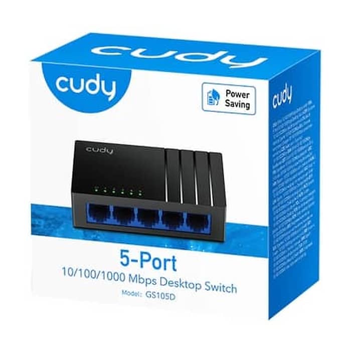 Cudy GS105D 5-Port Gigabit Desktop Switch, 5 10/100/1000M RJ45 Ports, Desktop Plastic Case (тъмнейл - 4)