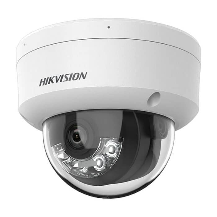 HikVision 2 MP Acusense Smart Hybrid Light Fixed Dome Network Camera, 2.8 mm, F1.6, IR, White Light up to 30m, H.265+, IP67, built-in arrayed dual-microphone, built-in memory card slot (up to 512GB), 12Vdc/PoE 8.5W ID 82262 на супер цена