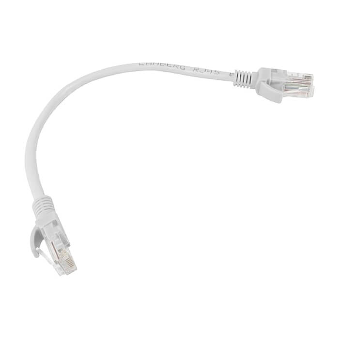 Кабел - Lanberg patch cord CAT.6 UTP 0.25m 10pcs, grey ID 72142 (тъмнейл - 2)