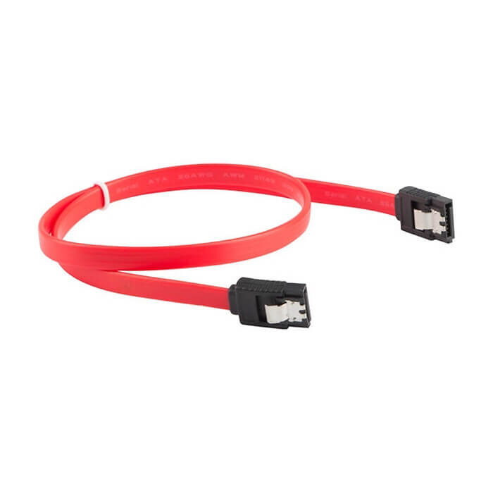 Кабел - Lanberg SATA DATA II (3GB/S) F/F cable 50cm metal clips, red ID 72693 (тъмнейл - 3)