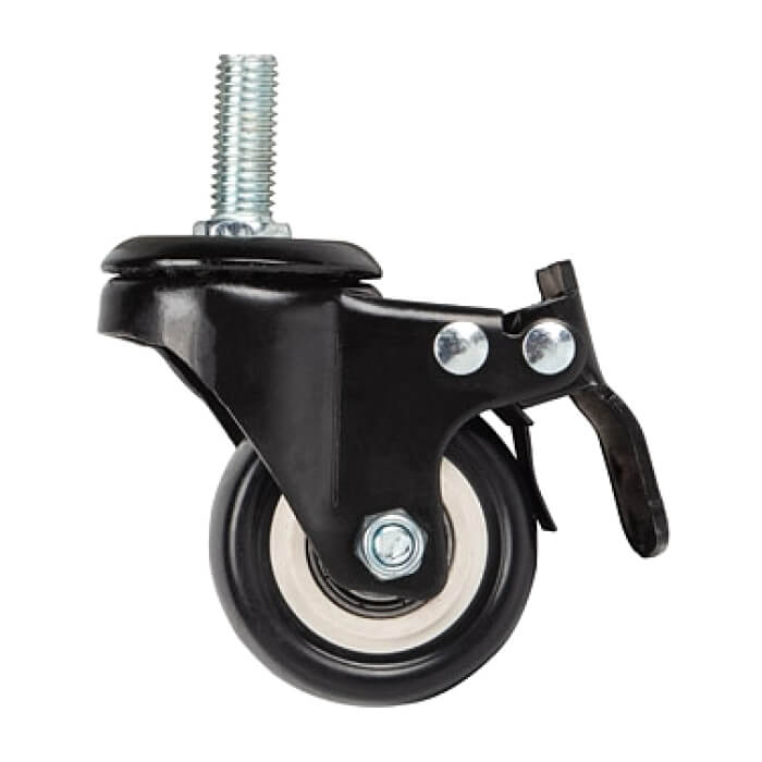 Lanberg castors x4 with thread and brake for wall mounting 19" cabinets (тъмнейл - 4)