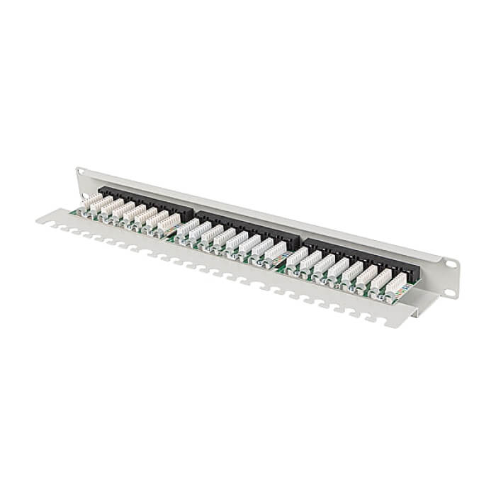 Lanberg patch panel 24 port 1U 19" CAT.6a utp with cable organizer grey ID 86962 (тъмнейл - 2)