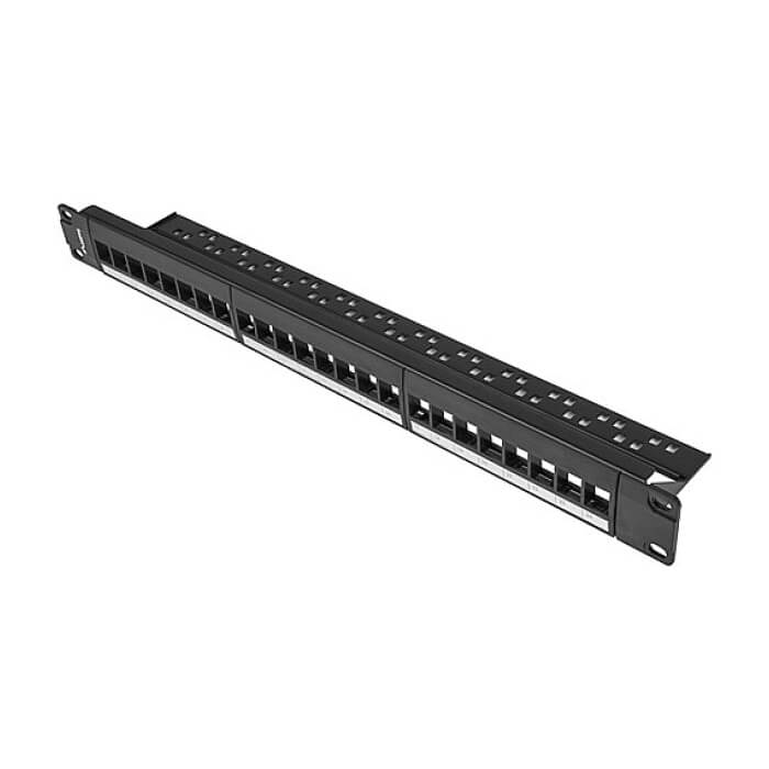 Lanberg patch panel blank 24 port 1U for keystone modules, black ID 62864 (тъмнейл - 2)