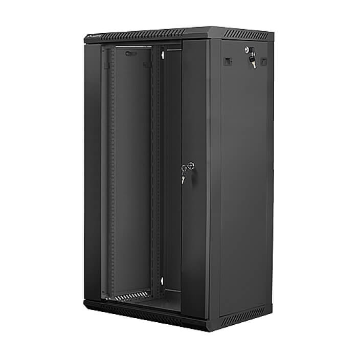 Lanberg rack cabinet 19” wall-mount 22U / 600x450 for self-assembly (flat pack), black ID 71891 (тъмнейл - 3)