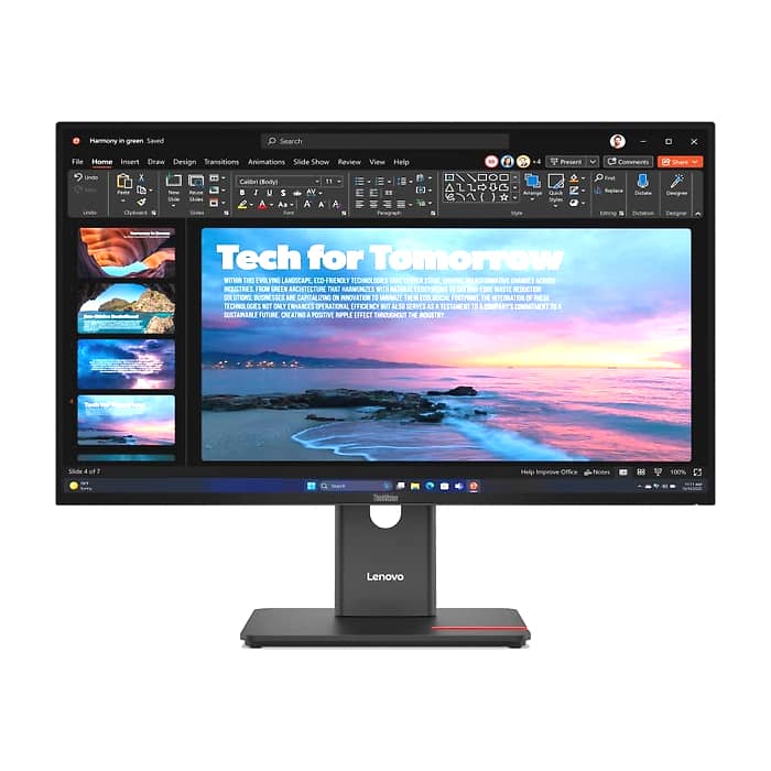 Lenovo ThinkVision T27QD-40 27" IPS, 16:9, 2560x1440, 1500:1, 4/6ms, 120Hz, HDMI, DP, RJ-45, USB, Tilt, Swivel, Pivot, Height Adjust Stand