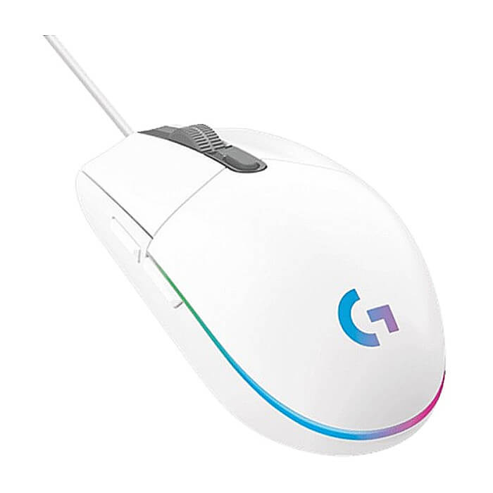 Logitech G102 Mouse, Lightsync RGB, 8000 DPI, 6 Programmable Buttons, White (тъмнейл - 2)