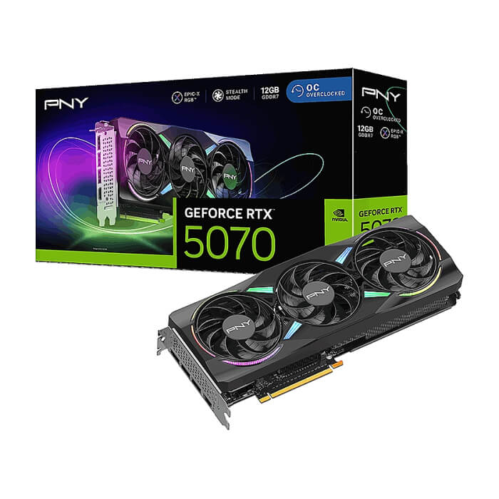 PNY GeForce RTX 5070 12GB GDDR7 OC EPIC-X RGB Triple Fan ID 98225 (тъмнейл - 3)