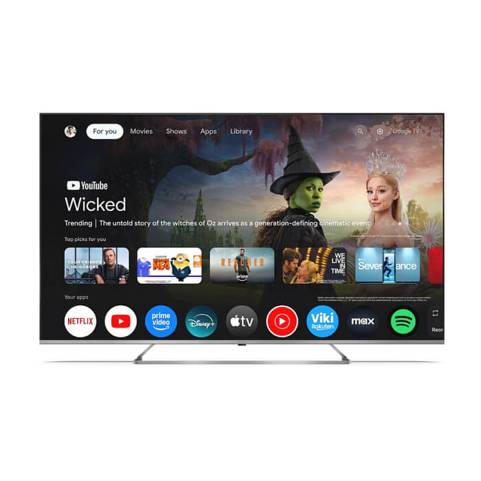 Sharp 65JP7265E, 65" QLED Mini led Google TV, 4K Ultra HD 3840x2160 Frameless, AQUOS, DVB-T/T2/C/S/S2, Active Motion 1000, HDR10, Dolby Atmos, Dolby Vision, Google Assistant, ID 93664 на супер цена