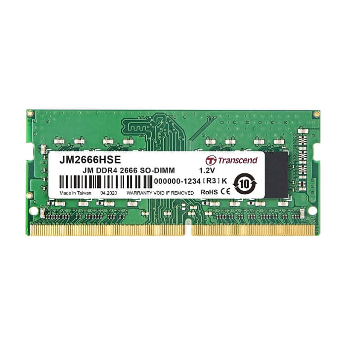 Transcend 32GB JM DDR4 2666Mhz SO-DIMM 2Rx8 2Gx8 CL19 1.2V ID 63907 на супер цена