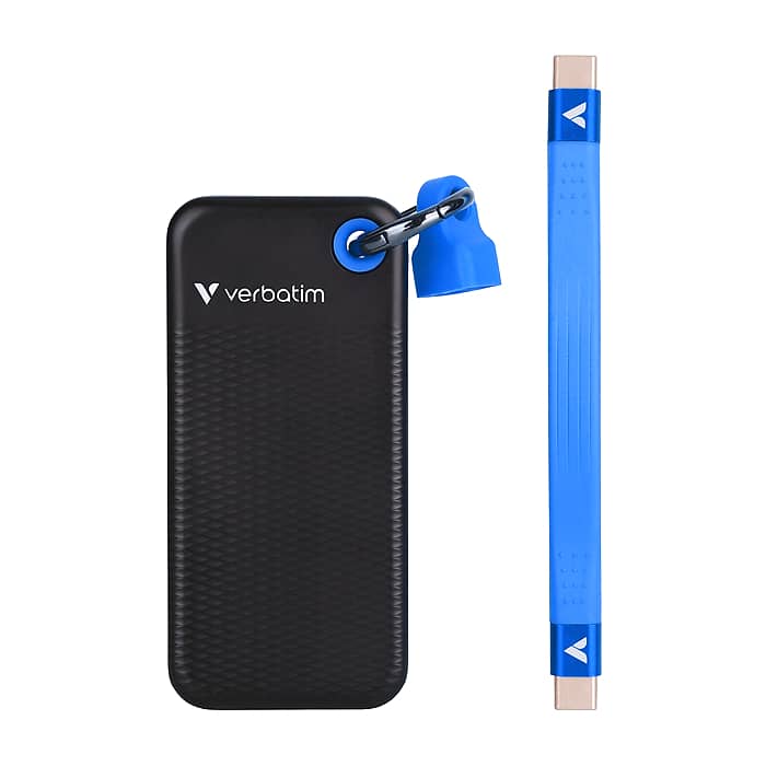 Verbatim Pocket SSD USB 3.2 Gen 2 512GB Black/Blue на супер цена