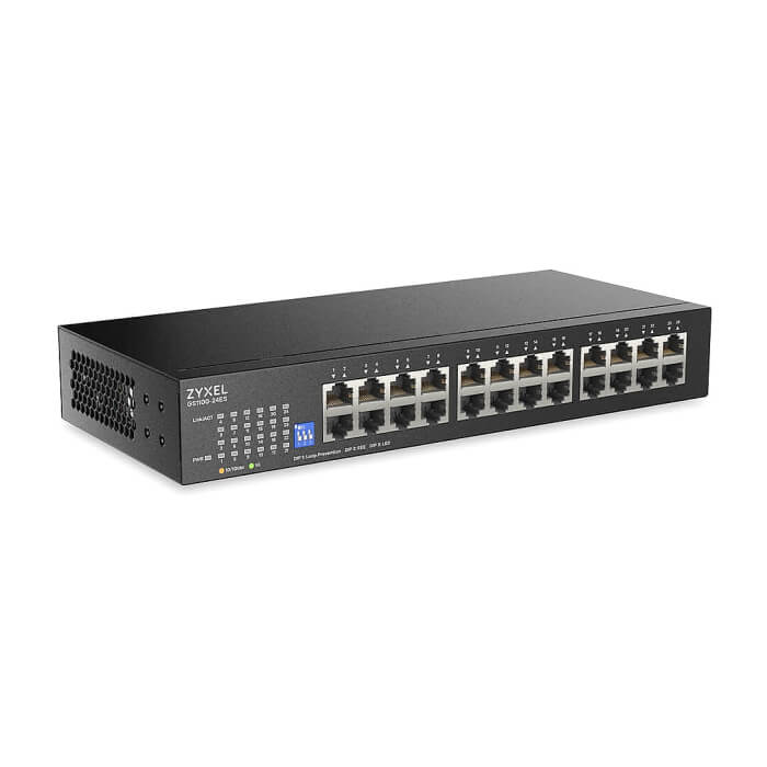 ZyXEL GS1100-24ES 24 port Gigabit - DIP selector Unmanaged Switch v3 (тъмнейл - 4)