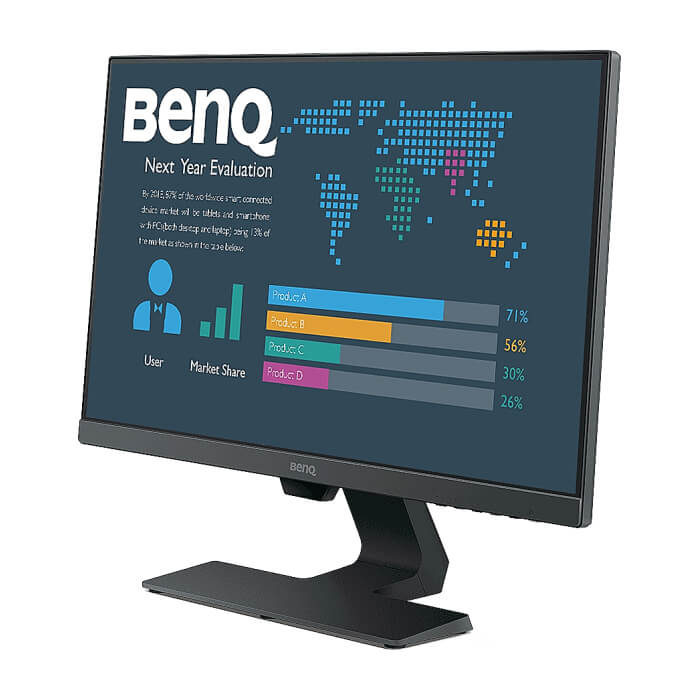 BenQ BL2480, 23.8'' IPS, 5ms, 1920x1080 FHD, Stylish Eye Care Monitor, 72% NTSC, Flicker-free, B.I., LBL, 1000:1, DCR 20M:1, 8 bit, 250cd/m2, VGA, HDMI, DP, Audio Line In, Speakers, Tilt, Slim Bezel Design, Black ID 65343 (тъмнейл - 5)