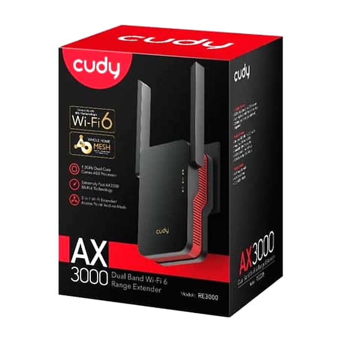 Cudy RE3000 WiFi 6 Mesh Repeater AX3000 2402Mbps at 5GHz + 574Mbps at 2.4GHz 1 Gigabit Ethernet Port (тъмнейл - 5)