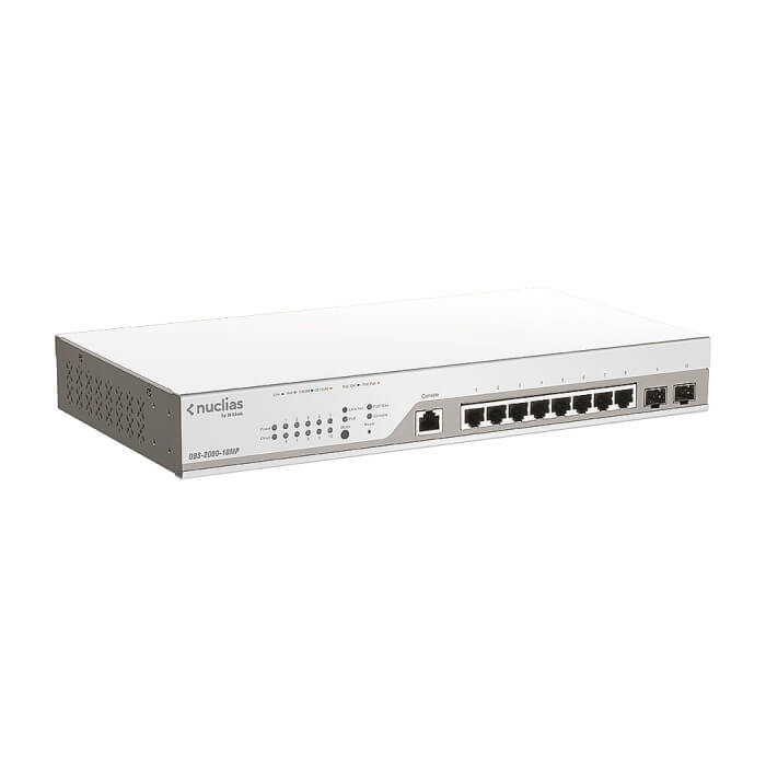 D-Link 10-Port Gigabit PoE+ Nuclias Smart Managed Switch including 2x SFP Ports (With 1 Year License) (тъмнейл - 2)