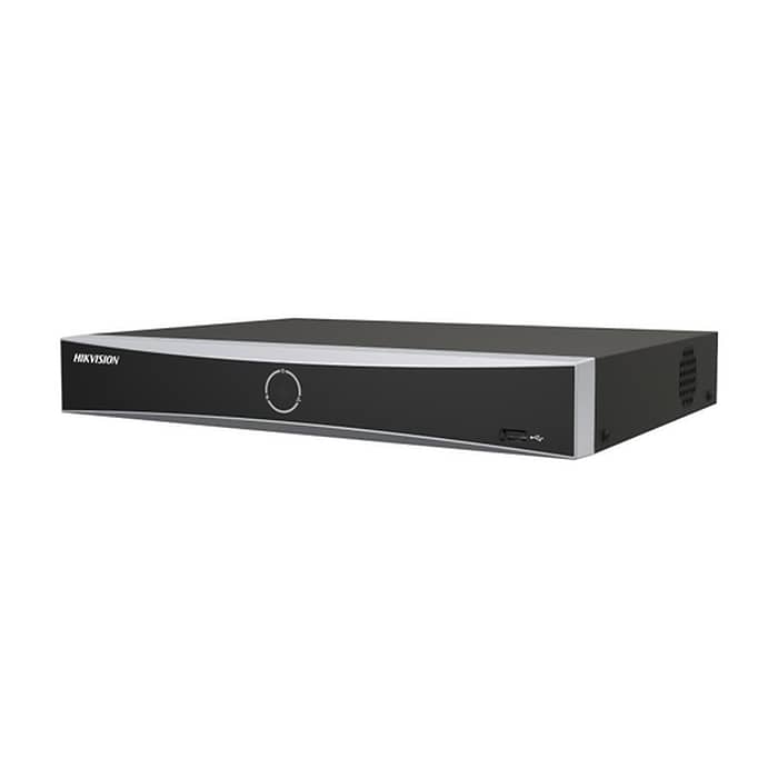 HikVision 16-ch 1U K Series AcuSense 4K NVR, Up to 2-ch@12 MP (2x12 MP/4x8 MP/8x4 MP/16x1080p), H.265+, 1 SATA HDD up to 16TB, 2x USB 2.0; Video input: HDMI 1-ch, 4K (3840x2160)/30 Hz, VGA 1-ch, 1920x1080/60 Hz, Audio Output: 1-ch, RCA (Linear, 1 kOhm) на супер цена