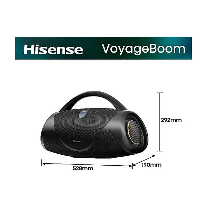 Hisense, VoyageBoom, Party speaker 2.0 Ch., 360W, BT, 24h play,IP67 Water and Dust Proof,Ambient Light,Dual-way Strap,Built-in Powerbank,Dual-level Bass Boost,Black (тъмнейл - 2)