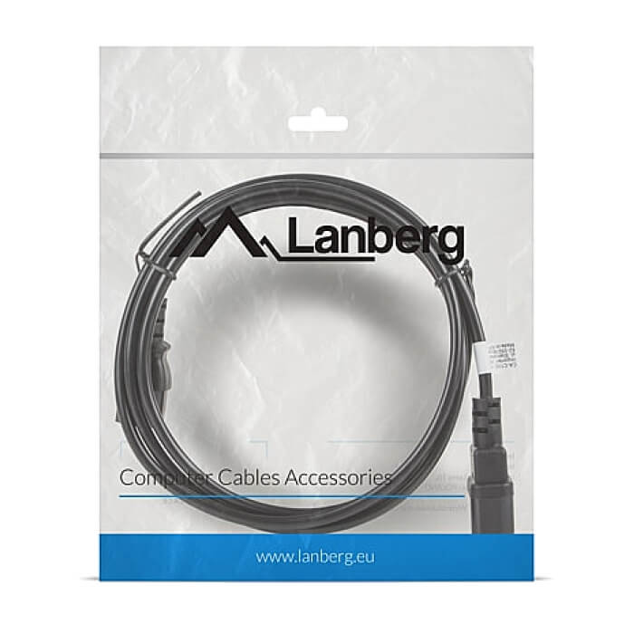 Кабел - Lanberg extension power supply cable IEC 320 C13 -> C14 1.8m VDE, black ID 72495 (тъмнейл - 4)