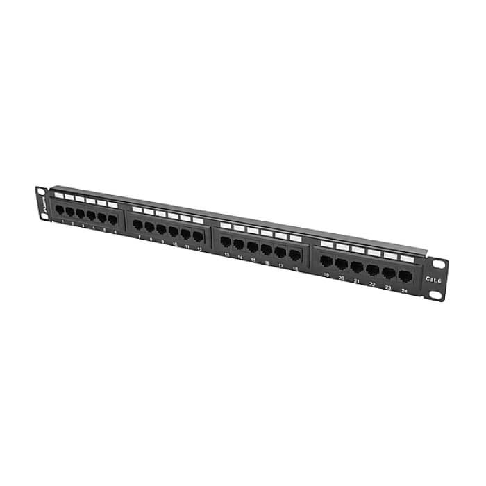 Lanberg patch panel 24 port 1U CAT.6, black ID 62843 (тъмнейл - 5)