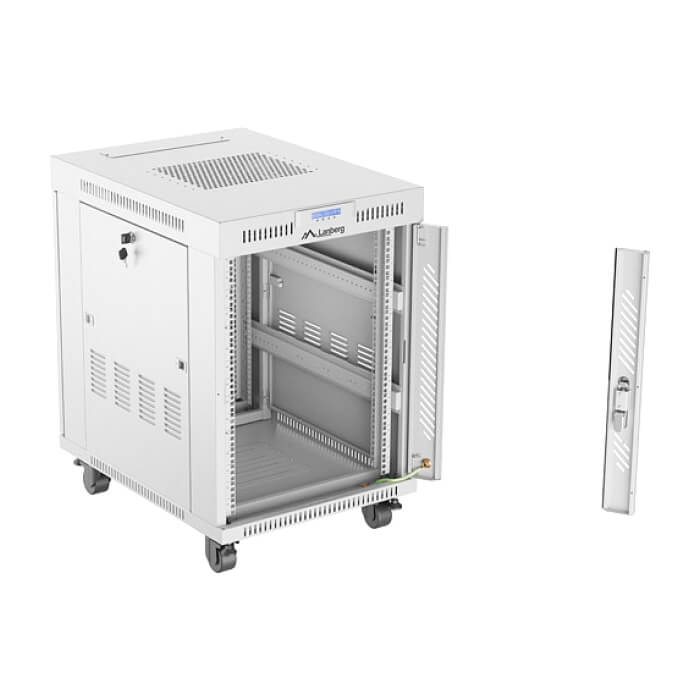 Lanberg rack cabinet 19" free-standing 15U/600x800 (flat pack) with glass door lcd grey v2 ID 87199 (тъмнейл - 2)