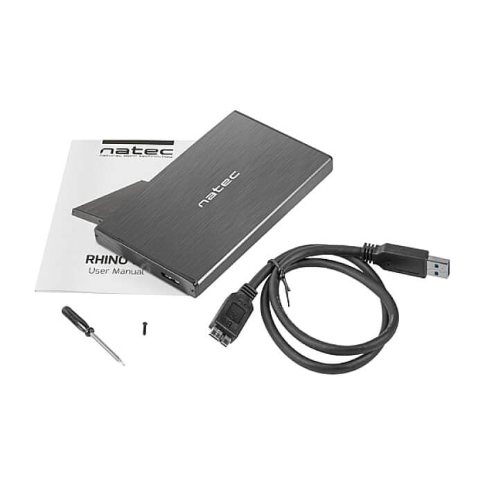 Natec External HDD/SSD Enclosure Rhino Go SATA 2.5" USB 3.0 Black ID 73751 (тъмнейл - 5)