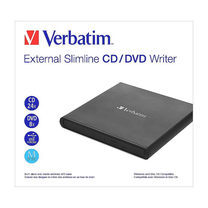 Verbatim Mobile DVD ReWriter USB 2.0 Black (Light Version) (тъмнейл - 3)