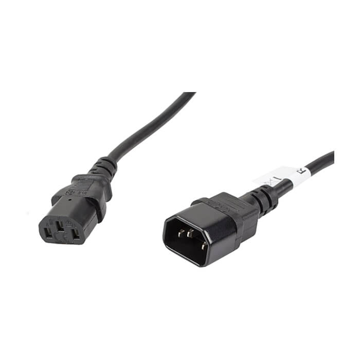 Кабел - Lanberg extension power supply cable IEC 320 C13 -> C14 5m VDE, black ID 72493