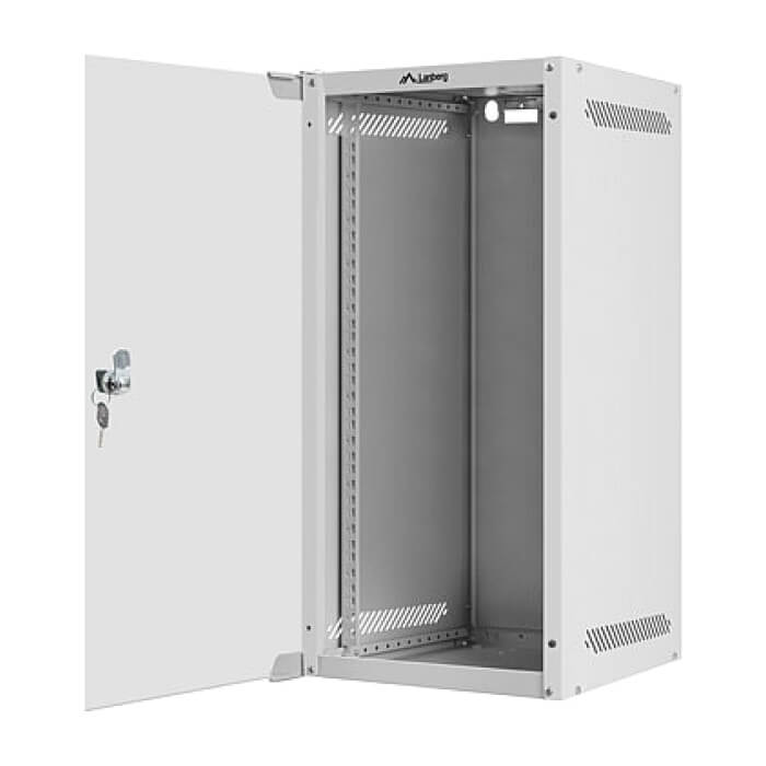 Lanberg rack cabinet 10" wall-mount 12U/280x310 for self-assembly with glass door grey (flat pack) ID 87214 (тъмнейл - 5)