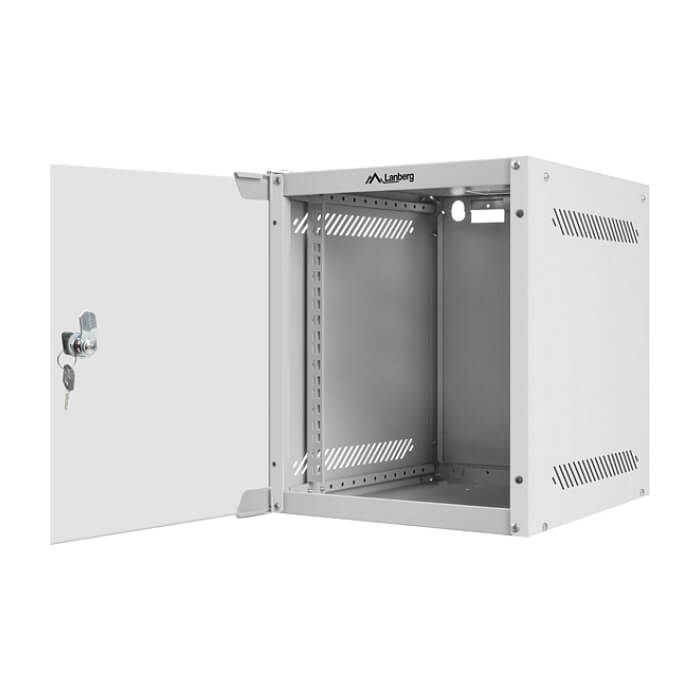 Lanberg rack cabinet 10” wall-mount 6U / 280x310 for self-assembly (flat pack), grey ID 71859 (тъмнейл - 4)