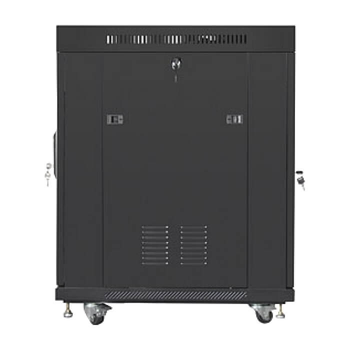 Lanberg rack cabinet 19" free-standing 15U/600x800 (flat pack) with glass door lcd black v2 ID 87200 (тъмнейл - 5)