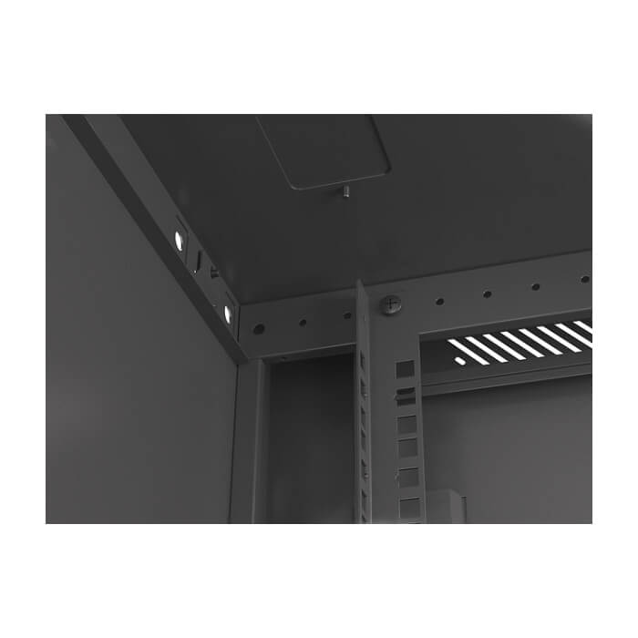 Lanberg rack cabinet 19" wall-mount 12U/600x600 for self-assembly with metal door black (flat pack) ID 87616 (тъмнейл - 4)
