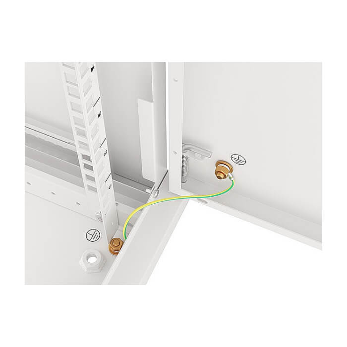 Lanberg rack cabinet 19" wall-mount 6U/600x600 for self-assembly with metal door grey (flat pack) ID 87601 (тъмнейл - 2)